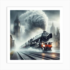 Steam Train In London Art Print