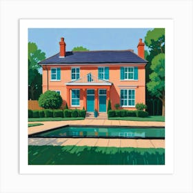 Hockney House Abstract Art Print Art Print