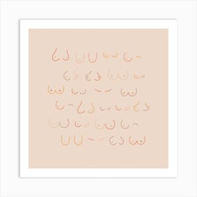All Shapes Are The Breast Shapes Square Art Print