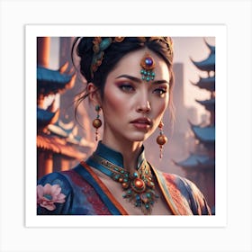 Asian Lady Art Print