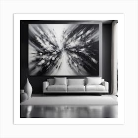 B&W Theme (Living Area) Art Print