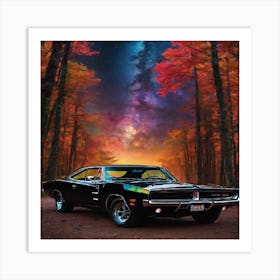 Dodge Charger At Night Art Print