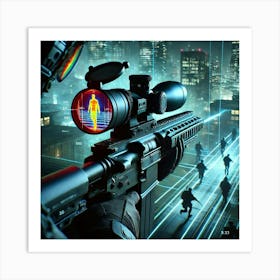 Sci Fi Thermal Vision Nightwatch Sniper 1024x1024 Art Print