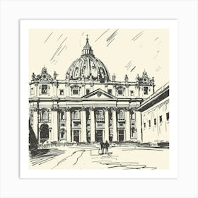 A Vatican City Hand Drawn Sketch Illustration 1720444795 2 Art Print