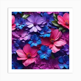 Flowers Wallpaper 8 Art Print