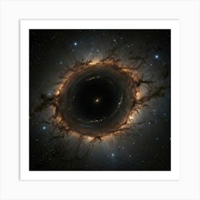 Default A Black Hole Floating In Interstellar Space Surrounded 1 Art Print