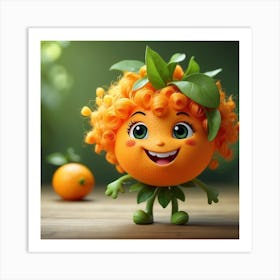 Orange Girl Art Print