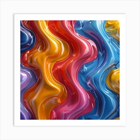 Colorful Liquid Background 1 Art Print