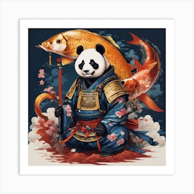 Warrior Panda Art Print