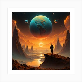 Man In Space Art Print