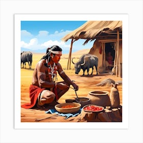 Indian Cooking Art Print