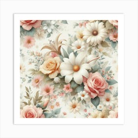 Wallpaper Floral Art Print