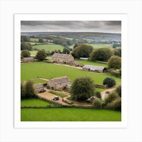 Farm In The Countryside 5 Art Print