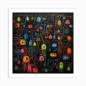 Monsters And Circuits Art Print
