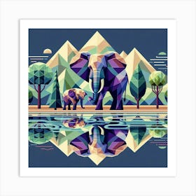 The Antarctic Allies Elephants Art Print