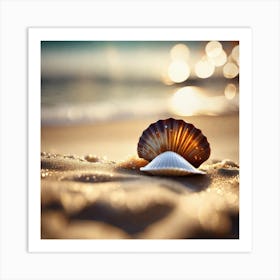 Seashell On The Beach 2 Art Print