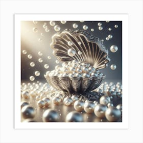 Pearls In A Shell 2 Art Print