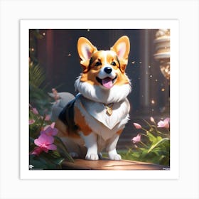 Corgi 16 Art Print