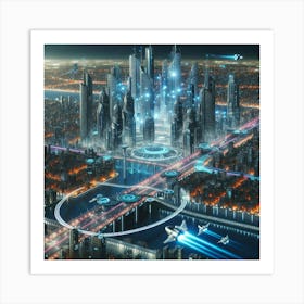 Futuristic Cityscape 14 Art Print