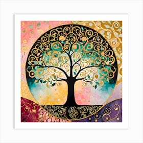 Tree Of Live 4 Seasons Art Print