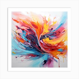 Macro Brushwork Symphony Art Print