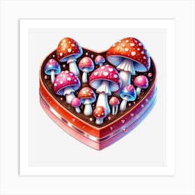 Heart Of Mushrooms 1 Art Print