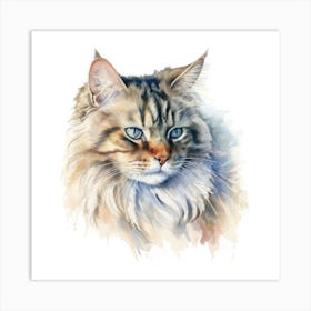 Siberian Cat Portrait 2 Art Print