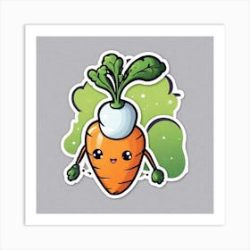 Carrot Sticker 3 Art Print