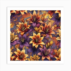 Lily Pattern Art Print