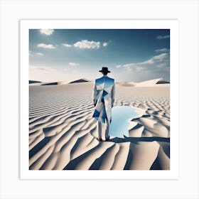 Man In The Desert 66 Art Print