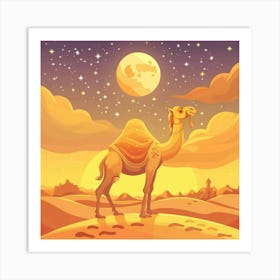 Camel In The Desert 14 Art Print