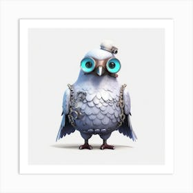 Owl With Glasses Art Print