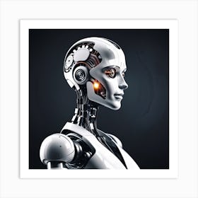 Futuristic Female Robot 11 Art Print