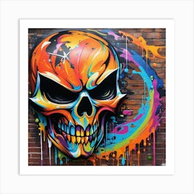 Colorful Skull Art Print