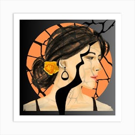 Woman'S Face 1 Art Print