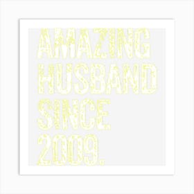 Amazing Husband Since 2009 13 Years Wedding Anniversary Art Print