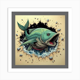 Fish In A Hole Art Print