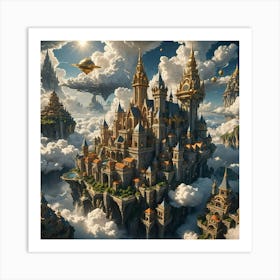 Castle In The Clouds Art Print