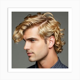 Curly Hairstyles For Men 1 Art Print