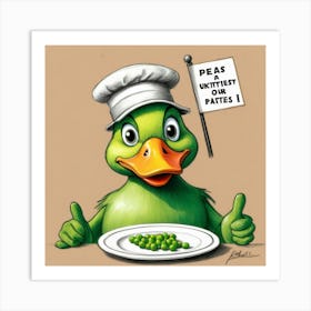 Peas And Patties Art Print