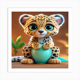 Cute Cheetah Art Print