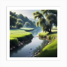 Golf Course Landscape Art Print