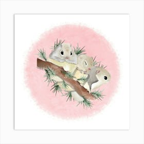 Squirrels/Écureuil volant de Sibérie Art Print