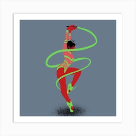 The Gymnast Square Art Print