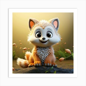 Cute Fox 35 Art Print