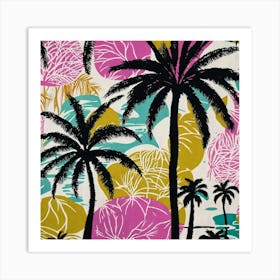 Tropical Palm Tree Composition Art Print