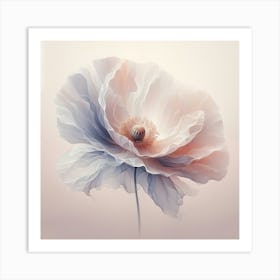 Pastel Poppy Flower Poster