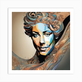 Woman'S Face Art Print