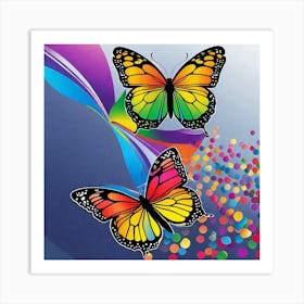 Colorful Butterflies 72 Art Print