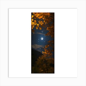 Moonlight In The Mountains 1 Art Print